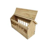 Perfeclan Sloped Roof Pigeon Feeder Wooden Fasteners Automatic Feeder For Outdoor Aviary Compartments, 80CM