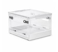 Perfeclan Small Enclosure Pet Cabin Dehumidifying Enclosure Grooming Box With Clear Sides Foldable PP Door suitable compact storage, M 51x36x30cm