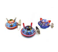 Perfeclan Spacecraft Collectible Retro Space Ship Clockwork Model Vintage Metal Wind Up Miniature With Nostalgic Design Suitable for desks shelves countertops themed rooms cafes