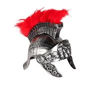 Perfeclan Sparta Helmet Sparta Costume Accessory Greek for Men Ancient Costume Helmet Armour for Cosplay Party Performance, Silver with Feather