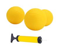 Perfeclan Spike Replacement Balls with Air Pump Soft Strong PVC Inflatable Mini Volleyball for Lawn Beach Volleyball Toy Activity Play, 3.5 Inch 3pcs