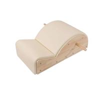 perfeclan Spinal Correction Device Pilates Spine Bench Back Stretcher Posture Core Support With Curved Body And Cushion Pad suitable for floor exercises controlled home use, White