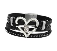 Perfeclan Stackable Bracelet Bead Bracelet with Clasp for Party Western Dress Accessories, Black