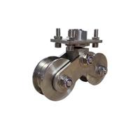perfeclan Stainless Steel Hinge Roller Guide Gate Roller Track Wheel Swivel Bracket 304 Stainless Steel Double Wheel Smooth Degree, 22H Universal Double Wheel Stainless Steel 304