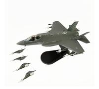 Perfeclan Static Display Aircraft F 35A Model Fighter Warplane Jet Airplane Collectible With Solid Alloy Build And Airborne Pose On Stand suitable for study room office desk display 21.8cmx14.8cm