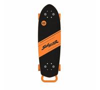 Perfeclan Surf Skateboard Toy With Coastal Graphic Surface And Deck Grip Maple Aluminum Alloy PU Build For Suitable for activities, Black Orange