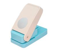 Perfeclan Tab Punch Paper Puncher Portable Handheld Hole Puncher Embossing Machine for Planner Inserts DIY Bookmark Notepad Scrapbook, Round