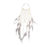 perfeclan Tassel Feather Headband Summer Hair Jewelry Festival Rhinestone Hair Accessories for Bridal Monther's Day Nightclub Prom, Gold