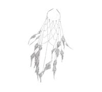 perfeclan Tassel Feather Headband Summer Hair Jewelry Festival Rhinestone Hair Accessories for Bridal Monther's Day Nightclub Prom, Silver