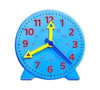 Perfeclan Teaching Clock Lightweight Sturdy Realistic Basic Math Development Life Skills Training Games Convenient for Boys and Girls, Blue