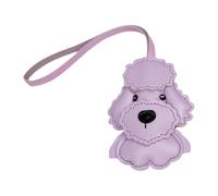 perfeclan Teddy Dog Keychain Backpack Pendant Animal Key Chain Multipurpose Cute Puppy Keyring Bag Charm for Purse Handbag Male Female, Purple
