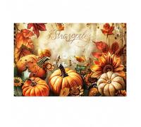 perfeclan Thanksgiving Backdrop Polyester Autumn Leaves Theme Large Wall Hanging Decor For Family Gathering School Event Retail, style to 2, 180 * 115CM