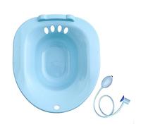 Perfeclan Toilet Seat Sink Woman Sits Bath Deep Bowl Avoid Squats with Flusher Bidet Hip Bath for Daily Cleansing Universal Portable, Blue