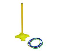 Perfeclan Toss Game Kit Carnival Game with 8 s Educational Toy for Indoor Outdoor Tossing for Park Picnic BBQ Party Lawn, Yellow Post