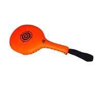 perfeclan Training Target Boxing Paddle Punch Pad With Ergonomic Handle And Elastic Wrist Strap And Printed Area Suitable for Speed Training Precision Striking, Orange, Single Reaction Target