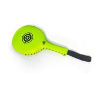 perfeclan Training Target Boxing Paddle Punch Pad With Ergonomic Handle And Elastic Wrist Strap And Printed Area Suitable for Speed Training Precision Striking, Green, Single Reaction Target