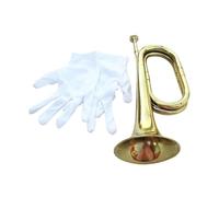 perfeclan Trumpet Bugle Brass Instrument Thickened Cavalry Trumpet Musical Instrument for Beginner Training Festival Atmosphere Show