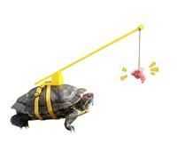 perfeclan Turtle Leash Harness Guide Tether With Adjustable Telescopic Rod And Dangling Lure For Managed Movement Suitable for, Pink, Barbie Pink, L Large