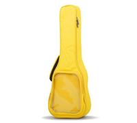 Perfeclan Ukulele Carrying Case Bag Cover Sleeve Oxford Padded Waterproof Shell with Shoulder Straps and Side Handle Clear Front Pocket Storage Suitable for, Array, Lemon Yellow