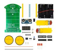 perfeclan Ultrasonic Ranging Obstacle Avoidance Car Welding Practice DIY Kit Teaching Aids Science Toy Learning Toy Handmade for Home