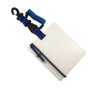 Perfeclan Underwater Writing Communication Tool Writable for Snorkeling with 4ft Retractable Spring Lanyard with Floating Pen, Blue Spring