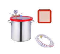 Perfeclan Vacuum Chamber, Stainless Steel Degassing Chamber with Glass Lid, Silicone Gasket Silicone Gasket for Resin Casting Degassing, 3 Gallon 12L