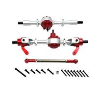 Perfeclan Vehicle Axle Assembly Front And Rear Axle Set RC Axle Metal Housing Steel Gears Ball Bearings No Differential suitable for 1/16 scale crawler builds upgrades