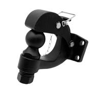 perfeclan Vehicle Tow Hook With Ball Heavy Duty Metal Trailer Towing Hitch Mounting Plate With 85x45mm Hole Distance And Locking Pin With Chain Suitable For Vehicle Trailer Linkage, Style A