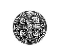 Perfeclan Vintage Brooch, Round Medieval Nordic Scarf Lapel Pin, Sweater Buckle Decor, Cloak Pins for Coat, Shawl Collar, Scarf, 2