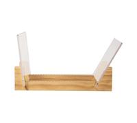 Perfeclan Vinyl Record Storage Holder,Wood with Clear Acrylic Holder,Desktop,Modern, Sturdy for 12" LPs or 7" Single Display Unit, Wood