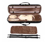 Perfeclan Violin Case Hard Shell Violin Bag Instrument Case Oxford Cloth Finish Canvas Lined Molded Interior Shoulder Straps Carry Handle Suitable for Practice, 4/4 Gold Chain