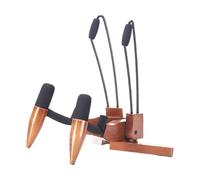 perfeclan Violin Ukulele Stand,Wood Ukulele Premium Solid Wood Mini Guitar Instrument Floor Stand Holder for Guitar, dark brown, 23x20x32.5cm