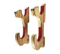Perfeclan Wall Mounted Display Stand Wooden Easy Installation Compact Decorative Sword Hook Display Hanger for Collection, 2 Tier Padded