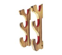 Perfeclan Wall Mounted Display Stand Wooden Easy Installation Compact Decorative Sword Hook Display Hanger for Collection, 3 Tier Padded
