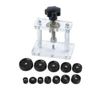 Perfeclan Watch Press Tool Set, for Closing The Cover Professional Watchmaker with 12 Fitting Dies Bench Tool Watch Case Closer, Black