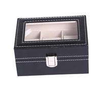 Perfeclan Watch Storage Box Jewelry Box 3 Slot PU Leather Portable Square Elegant Multifunctional Container Watch Travel Case for Men