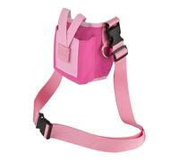 Perfeclan Water Bottle Bag with Adjustable Shoulder Strap, Portable Drinking Cup Bag, Ideal for Parties, Backpacking, Hiking And Cycling, Pink