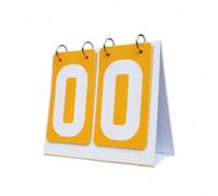perfeclan Waterproof Scoreboard Portable Manual Flip Scoreboard Folding Tabletop Score Keeper with Big Contrast Numbers and Stable Stand smooth turning with, 2-Digit, Yellow Wp