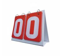 perfeclan Waterproof Scoreboard Portable Manual Flip Scoreboard Folding Tabletop Score Keeper with Big Contrast Numbers and Stable Stand smooth turning with, 2-Digit, Red Wp