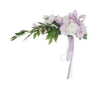 Perfeclan Wedding Bouquet Flower Arrangement Photo Props Elegant Hand Flower Bridesmaid Bouquet for Engagement Anniversary Ceremony