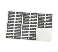 perfeclan Weight Stack Labels, Weight Sticker Labels, 10 to 100 Lbs Black Self Adhesive Numbered Sticky Label with White Numbers, Weight Number Stickers for Sporting Goods Weightlifting,11.8cmx1.9cm