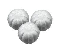 Perfeclan White Foam Pumpkins Decorative for Carving Painting Artificial Pumpkins DIY Crafts for Halloween Outdoor Household Decoration, 16cm