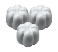Perfeclan White Foam Pumpkins Decorative for Carving Painting Artificial Pumpkins DIY Crafts for Halloween Outdoor Household Decoration, 17cm