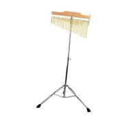 perfeclan Wind Chimes Percussion,Single Row,Sturdy,Portable,Percussion Instrument Bar Chime for Classroom Beginners Professionals, 25 Note Argent Rack