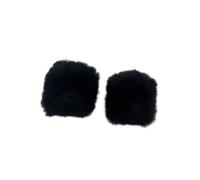 perfeclan Windscreen, Mic Furry Cover, Professional Compact Practical Wind Screen Cover for Outdoor Use Podcasts, Black 1 Pair