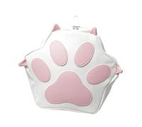 perfeclan Women Backpack, Portable Trendy Cat Claw for Casual Work Travel Dating Shopping, White