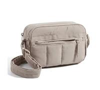 Perfeclan Women Crossbody Purse Shoulder Bag Handbag Satchel With Horizontal Square Quilted Style And Card Blocking Slots Storage Compartments And Inner Zipper, Camel