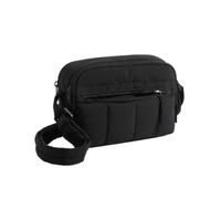 Perfeclan Women Quilted Pouch Crossbody Bag Shoulder Purse Satchel Modern Quilted Finish with Zippered Storage and Front Zip Pocket Lightweight and Adjustable, Array, Black