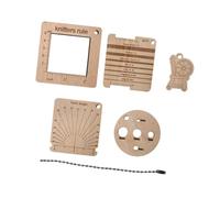 Perfeclan Wood Knitting Gauge Rulers Measuring Tools Twist Angle Tool Multitool Set Yarn Spinning Diz Tool Accessories Knitting Tools