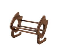 perfeclan Wooden Book Stand Desktop Book Rack Organizer Shelf Holder Cherry Wood Slanted Support with Cutout End Panels and Firm, 32cm X 19cm X 25cm, Black Walnut Standard